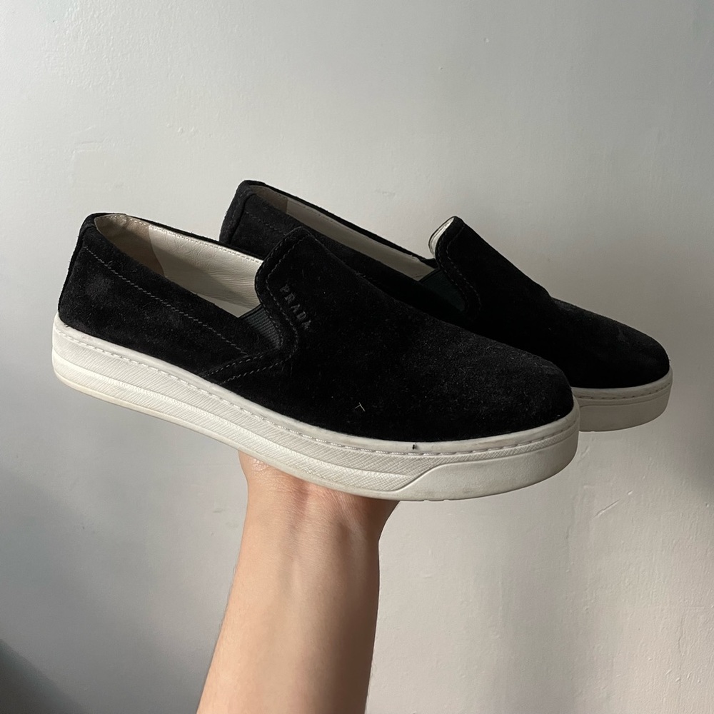 Gently used Prada slip on shoes